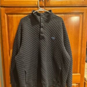 L.L. Bean Dark Gray Quilted Pullover